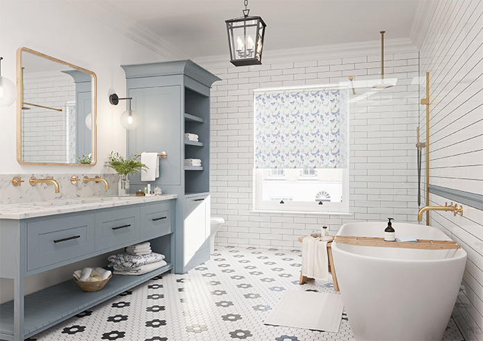 Butterfly, Pastel Blue - Twist&Fit Roller Blind - Image 7